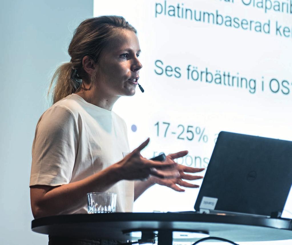 vetenskapligt erfarenhetsutbyte Behandlingsresultat för cancer i det övre gastrointestinala området presenterades av Linn Söderlund Diaz, Göteborg.