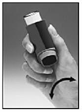 Inhalationsteknik Det är viktigt att andas in så sakta som möjligt innan man