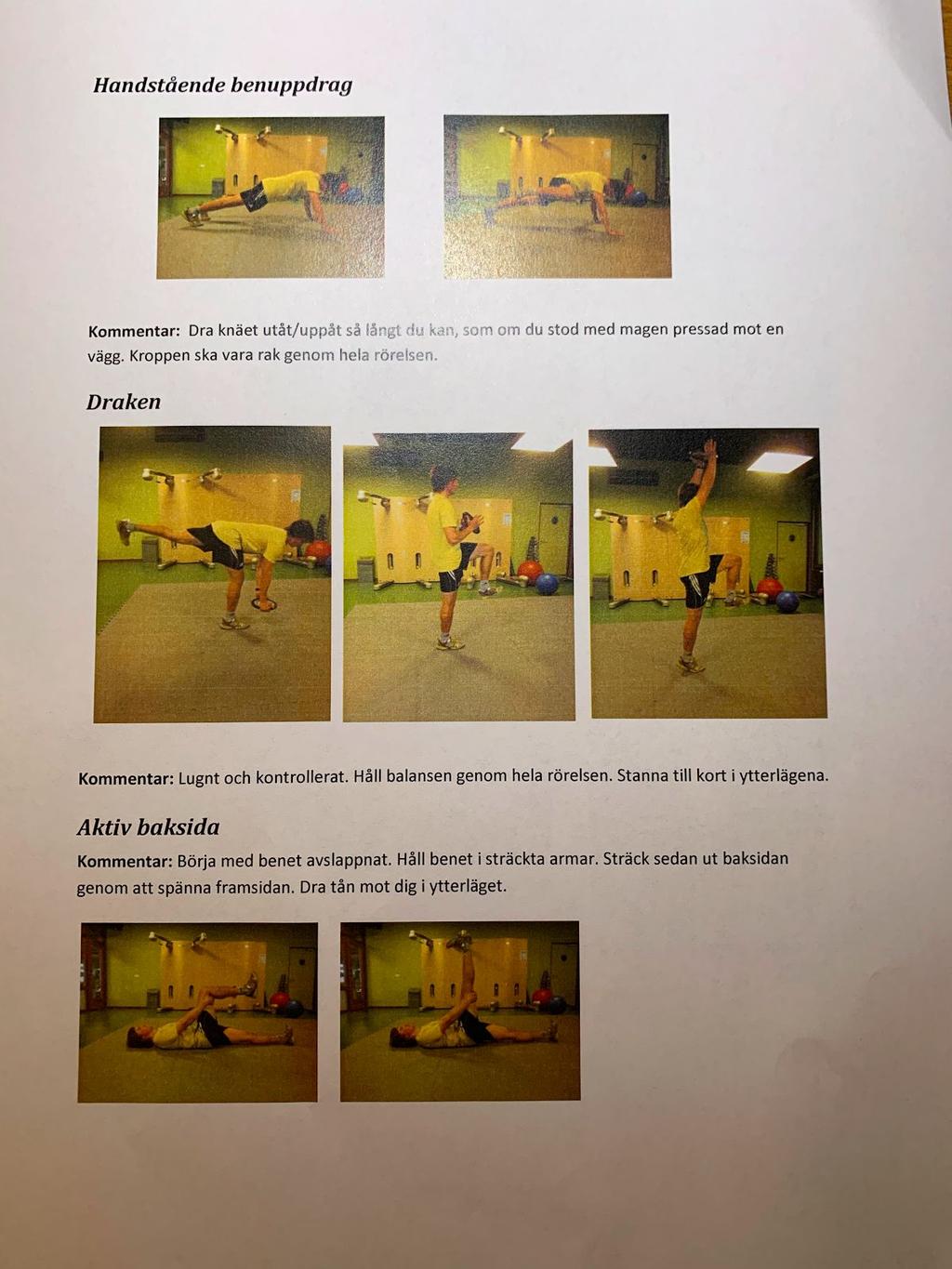 Core 2 Värm upp med jogg i ca 10 min, 8st sumo squats, sprinter starts & matrix. 2-3 set / 6-10 repetitioner på varje sida / Välj 4-6 övningar per pass Spindeln Kommentar: Håll kroppen rak och spänd.