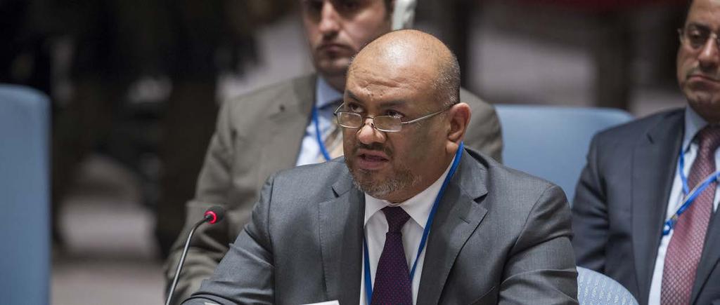 Foto: UN Photo/Loey Felipe Khaled Hussein Mohamed Alyemany, Jemens ständiga representant i FN, adresserar säkerhetsrådets möte om situationen i sitt hemland i februari 2015.