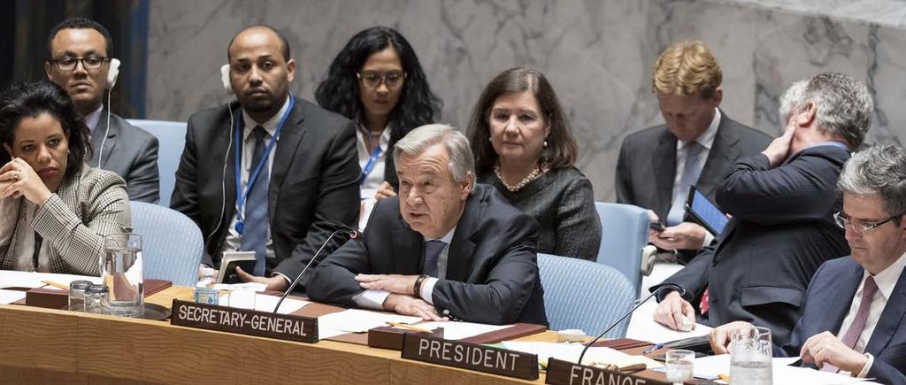 Foto: UN Photo/Rick Bajornas Säkerhetsrådet möts för att diskutera den allvarliga risken för svält som 20 miljoner människor står inför i Sydsudan, Jemen och nordöstra Nigeria i oktober 2017.
