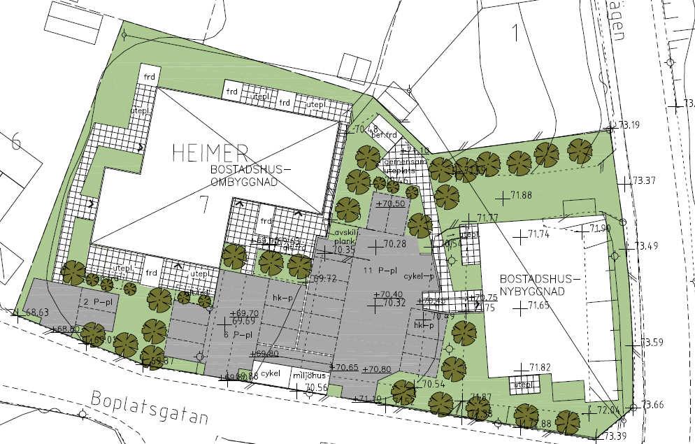 5.2 Uteplatser Balkonger för hörnlägenheter åt nordväst tillhörande det planerade nya huset uppfyller krav på maximal ljudnivå på uteplats.