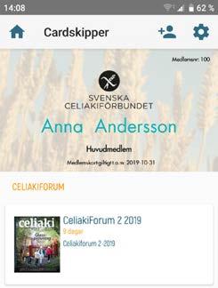 Nya Appen Under sommaren lanserade Svenska Celiakiförbundet en app för sina medlemmar.