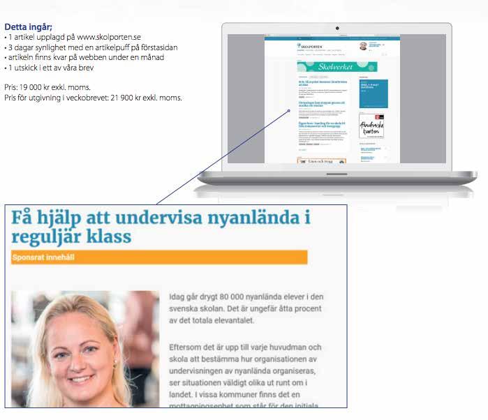 Sponsrad artikel på Skolporten.se DETTA INGÅR 1 artikel upplagd på www.