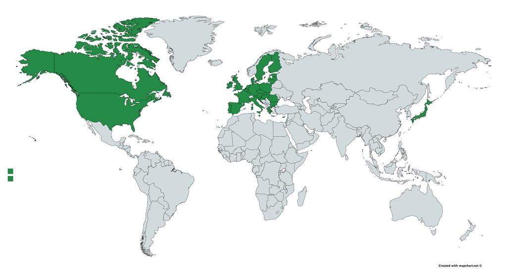 MARKNADSANALYS Moberg Pharma MOB-015 Omsättning per region 2032 Europa 30% Kanada Japan 4% 6% USA 60% USA Europa Kanada Japan Moberg Pharma BUPI Omsättning per region 2033 Europa 46% Kanada 8% USA