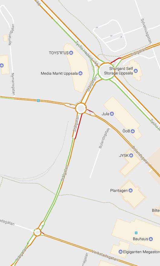 3 VISSIM KALIBRERING OCH ANTAGANDEN Gång och cykelflöden enligt kommunen Skyltad hastighet gäller som önskad hastighet.