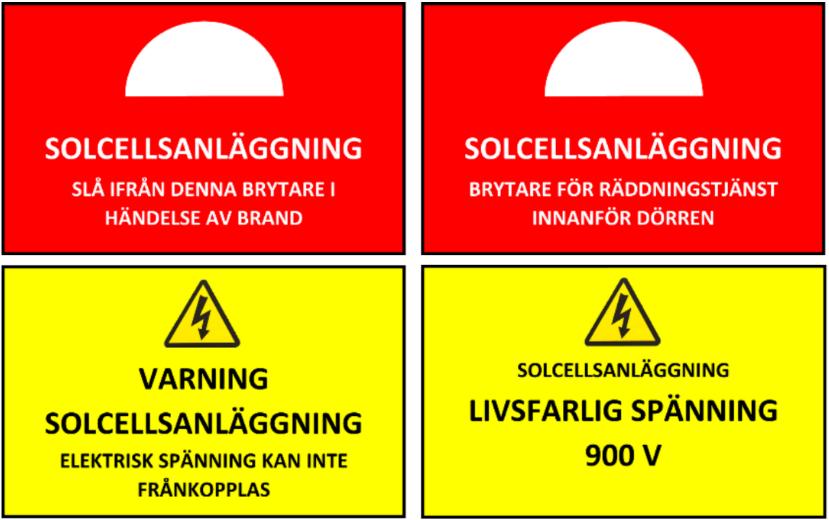 eller upptäckas vid insats rekommenderas vara tydligt utmärkta; figur 3 och 4