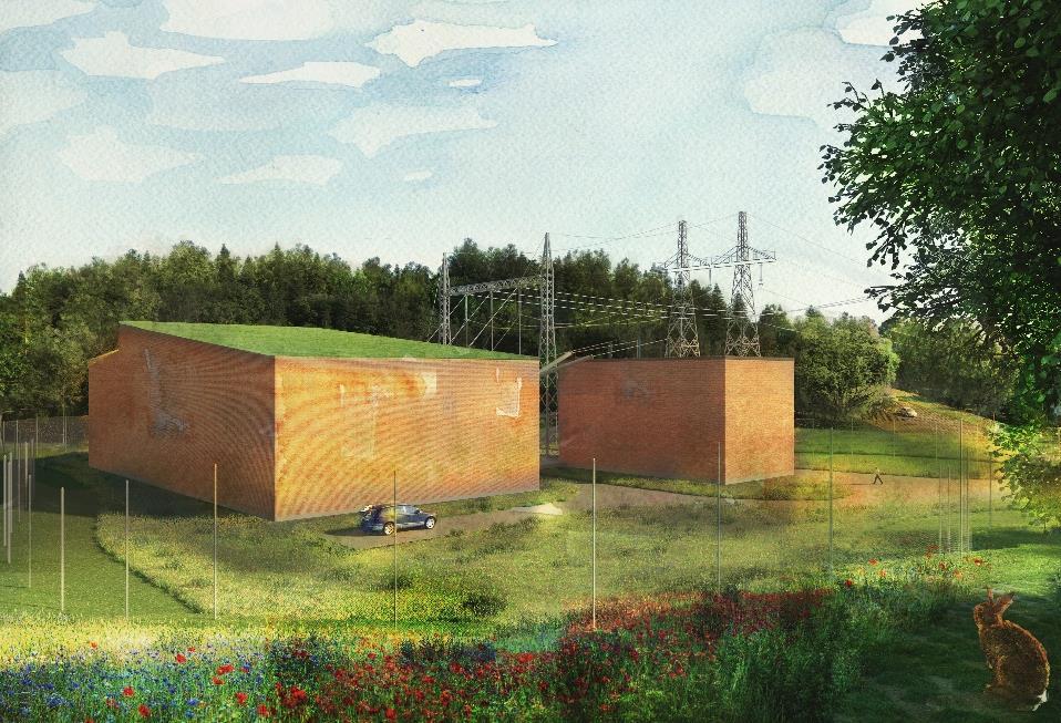 Sida 20 (31) anläggningen ska utföras i en böljande form. Det böljande stängslet skapar en situation av platser ömsom innanför, ömsom utanför skalskyddet.