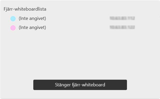 3. Använda en fjärr-whiteboard för att dela skärm Lämna en fjärrstyrd whiteboardsession När du är klar med den interaktiva whiteboardtavlan, avsluta deltagandet i den fjärrstyrda whiteboardsessionen