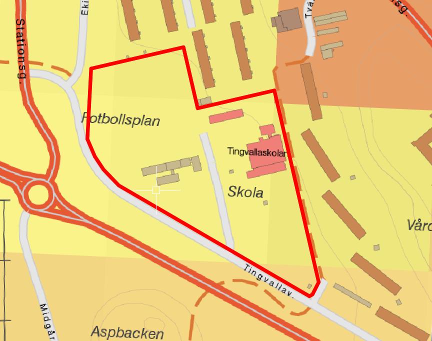 2018-12-07 s 12 (14) klassas som normalradonmark, men där det kan finnas områden med högradonmark.