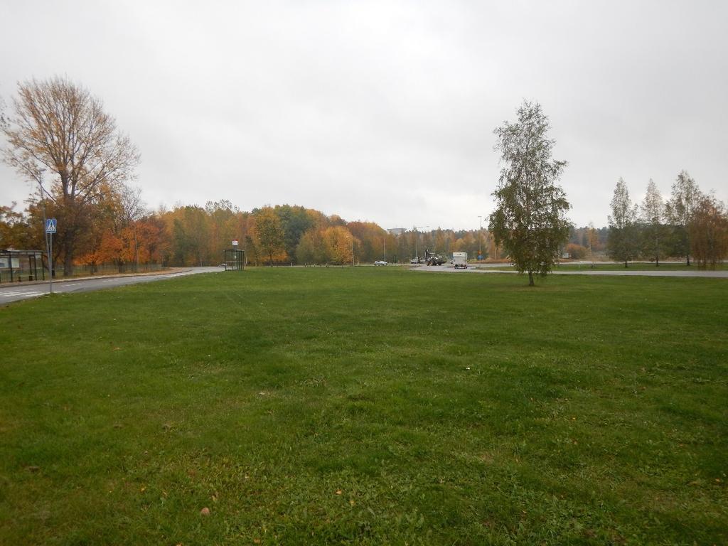 2018-12-07 s 8 (14) I väster mellan Tingvallavägen och Stationsgatan finns en gräsyta med enstaka planterade träd. Markytan varierar här mellan ca +13,5 och +14,0. Figur 5.