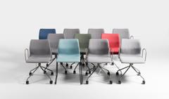 ral BY JOEL KARLSSON stolar/pallar chairs/stools webb CAD Stol och karmstol i 5 olika utförande, 4-ben, medar, kryss, kryss med hjul 4 armar, kryss med hjul 5 armar.