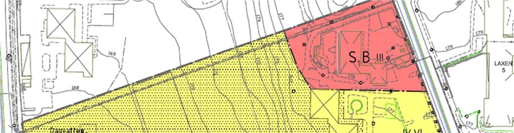Bild: Situationsplan på ett eempel på hur området skulle kunna bebyggas Plankartan Detaljplanen medger en markanvändning för bostads och centrumändamål samt skola, markerat med BC respektive S