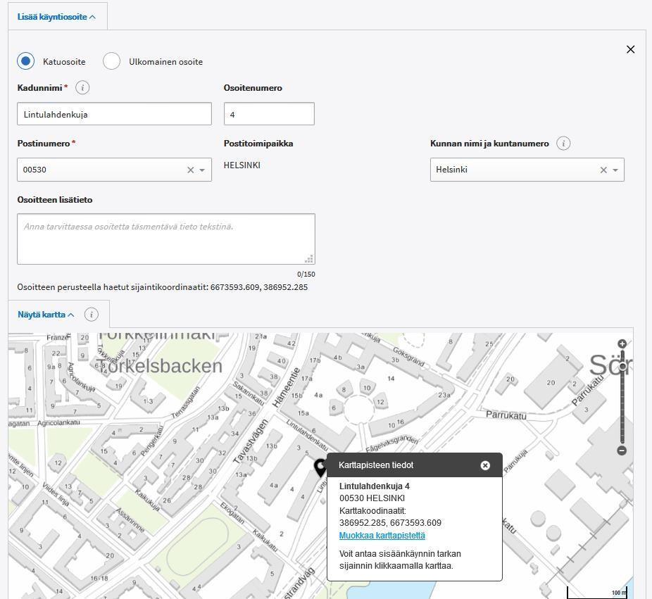 ANVISNING 20 (87) Besöksadress: ange organisationens besöksadress. Om det inte finns något egentligt huvudverksamhetsställe kan du lämna fälten tomma.