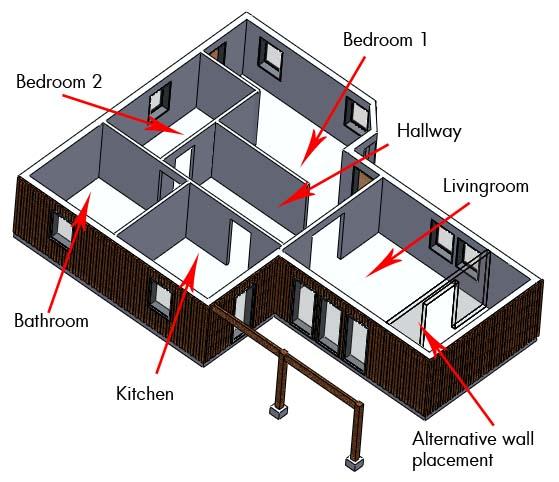 bedrooms Type 2 3 bedrooms Roof Type 1 27 degree angle