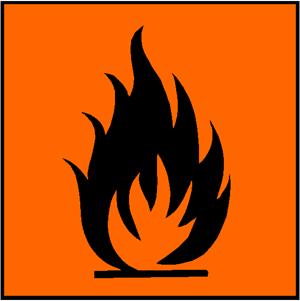 MYC 2. FARLIGA EGENSKAPER 2.2 Märkningsuppgifter: Farosymbol: MYCKET BRANDFARLIGT R-fraser: R11 Mycket brandfarligt. S-fraser: (S2) S7 S16 Förvaras oåtkomligt för barn.