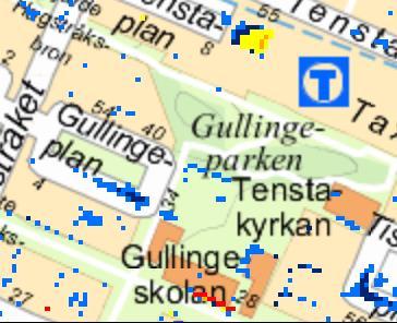 Figur 8 Stockholms stads skyfallsmodellering - Scenario C Maxdjup (Stockholms stad, 20181019) 3.
