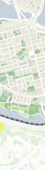 Habitatnätverket är koncentrerat kring de större naturområdena i stadsdelen; Sickla park,