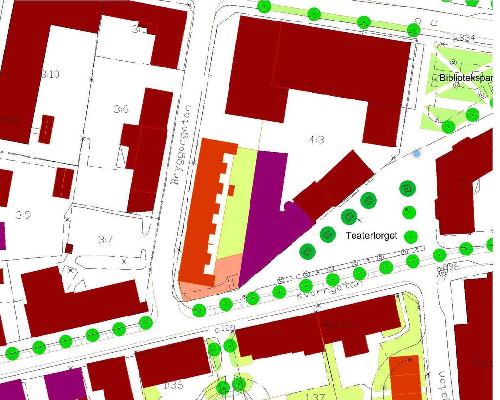 Badhugatan vät, Sundvik 7:9 m fl Bryggargatan, Sundvik : Detta botadhu får ockå uppföra i ½ plan med botäder i bottenvåningen. Det kan då rymma ca lägenheter.