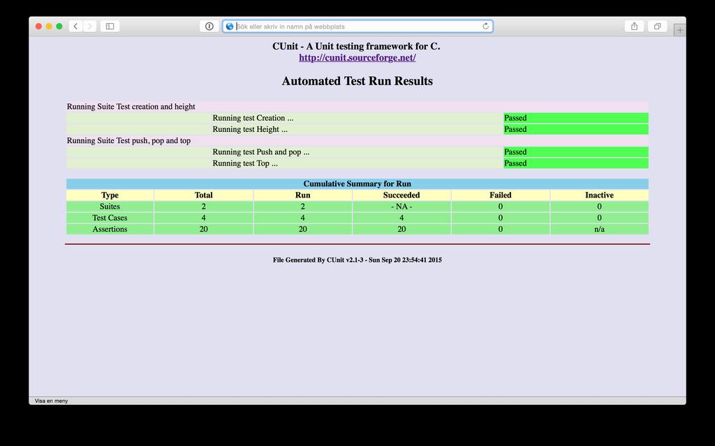 #include <CUnit/Automated.