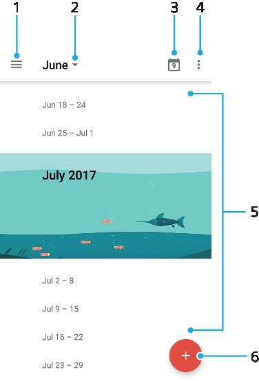 Klocka och Kalender Kalender Använd Kalender för att planera ditt tidsschema.