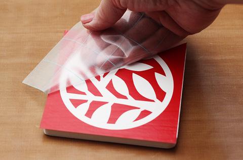 of painting off the edge of the stencil. of a design, but this example uses colored vinyl for visibility purposes.