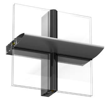 Optima Optima erbjuder olika designmöjligheter med synliga eller dolda infästningar. Svart ytbehandling är en vanlig kombination med de endast 32 mm breda dekorprofilerna.