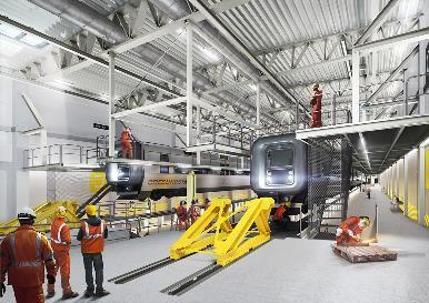Nybyggnation tågdepå i Kärråkra, Hässleholm Nybyggnation underhållsdepå till Öresundståg Ca 30 000 kvm Verkstad, sidobyggnader samt