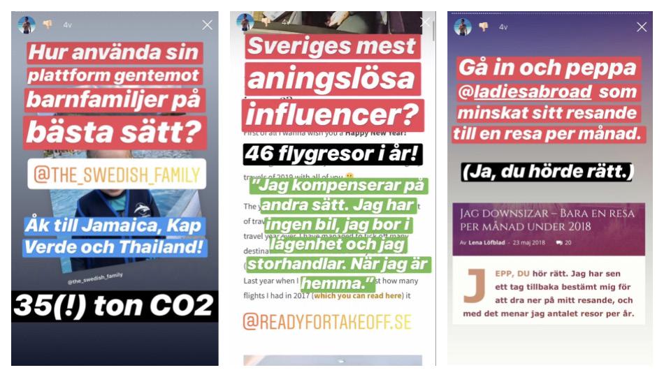 INSTAGRAM STORIES Svårt att mäta Kontot Aningslösa