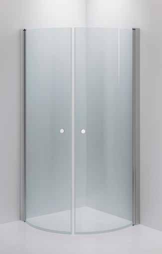 DUSCHVÄGG Basic Stimson, rundade dörrar, klarglas, 900x900 mm.