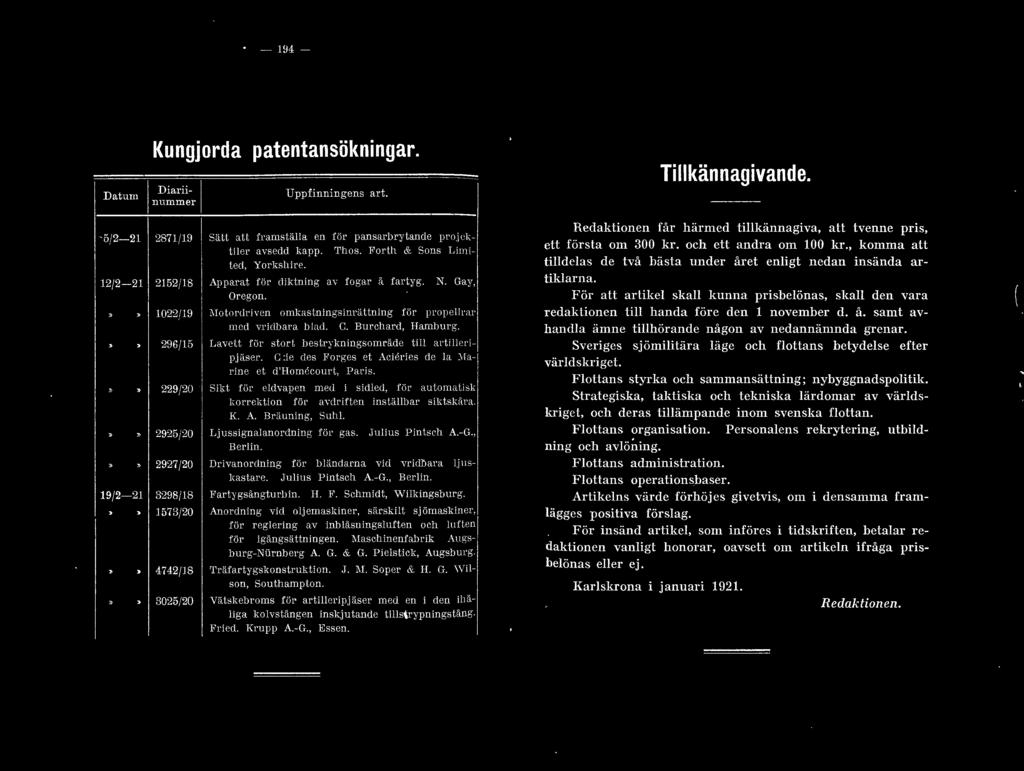 For & :So ns L imiec, Yorksirc. Appar::tt fö1 ci klni n!'! ay foga1 <"t J'aetyg. N. Cay. Orcgon. ~o<mi iwn omkrrstninssimitlning f öt' propentr nh c \TidJUra J)i:t. C. Buec1arc, IIami"Jurg.