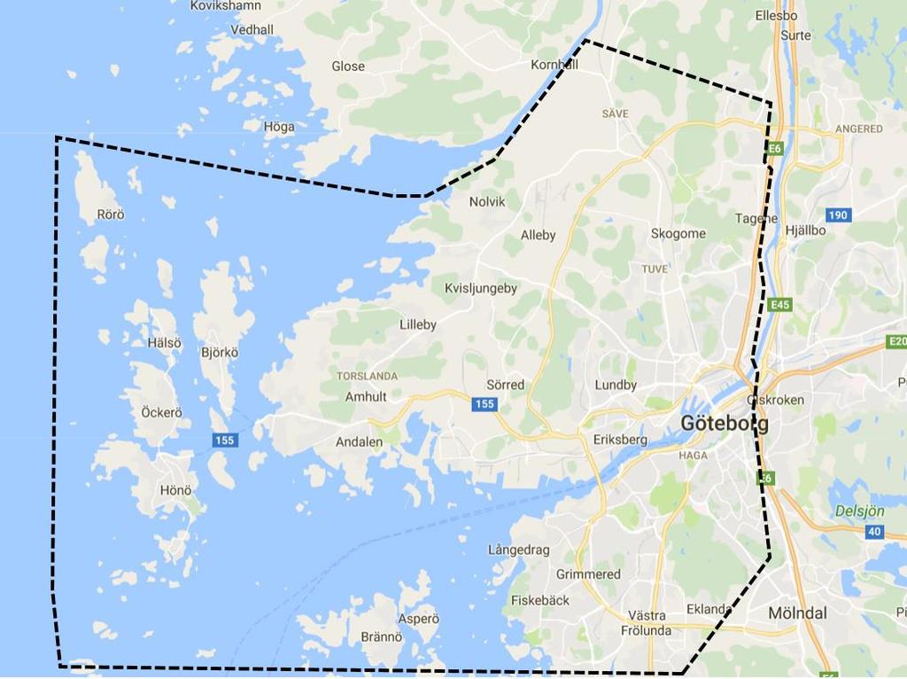 Figur 3: Marknadsområde. Källa: WSP Nedan beskrivs utbudet inom programområdet för centrala Torslanda.
