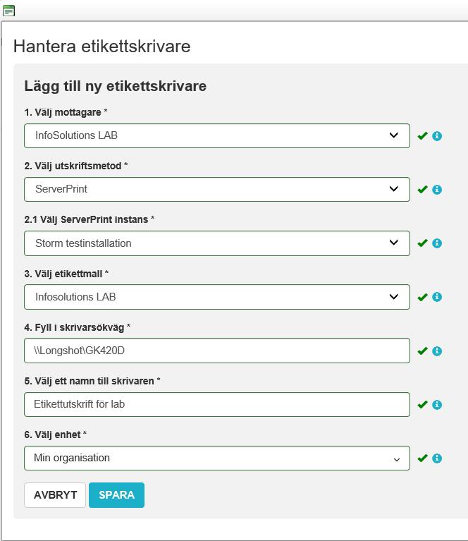 2.9 Utskriftsätt ServerPrint Om man har ServerPrintClient installerad på sitt nätverk så kan man använda sig av ServerPrint som utskriftsätt, som är oberoende av typen av webläsare som används.