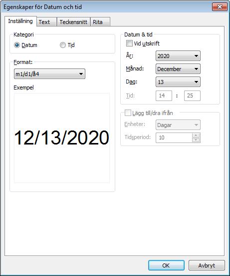 Använda P-touch Editor Infoga datum och tid på en etikett 5 a Öppna etikettlayouten som du vill redigera i P-touch Editor 5.2.