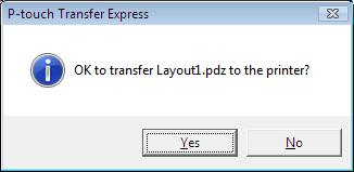 Överföra mallar med P-touch Transfer Express 4