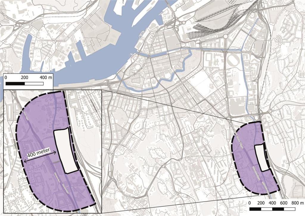 ANALYSSTEG 2 4 Lägesbedömning - Analyssteg 2 I detta kapitel analyseras områdets läge i staden.