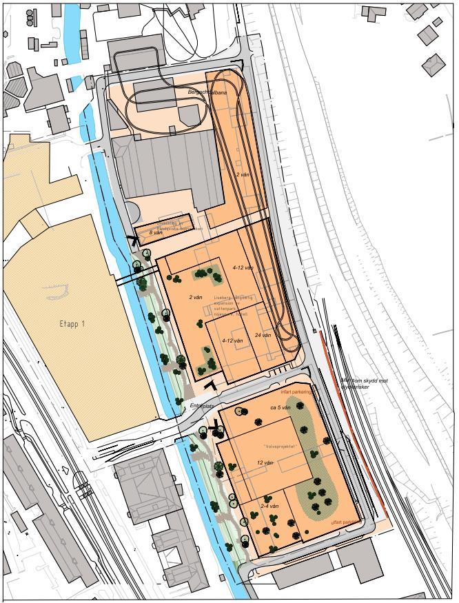 DP2 innehåller ett hotell, en utbyggnad av Liseberg vattenpark, två besöksverksamheter, centrumverksamheter samt interna lokaler för Liseberg.