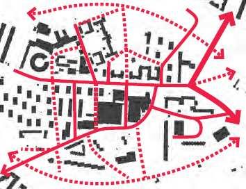 En tätare stad minskar spridningen av trafikbuller, en mer sammankopplad stad med ett nätverk av mindre gator snarare än koncentration av trafiken till enskilda stora