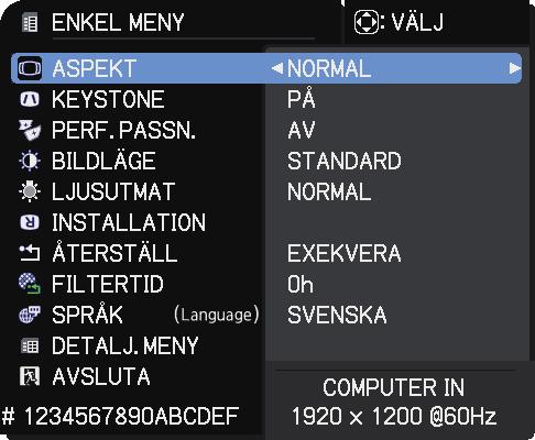 STAPEL menyinställningar 3.3 Välja driftläge för ljuskälla Välj driftläge DUBBEL eller ALTERNERA för ljuskällan. 1.