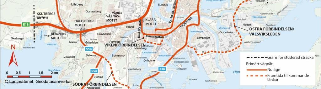 kollektivtrafik Rv 61/62 Rv 63 väg 236 Väg 554 genomfarts-, gods-, infarts-, kollektivtrafik, godstrafik, kollektivtrafik, infartstrafik godstrafik, kollektivtrafik, infartstrafik godstrafik,