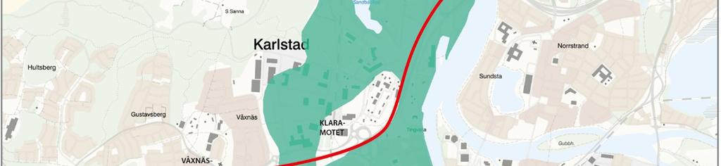 Den aktuella sträckan av E18 genom Karlstad ingår i utredningen 5. Vägsträckan har placerats i riskklass 2 (förhöjd risk) av 5 (där 5 är högsta risk).