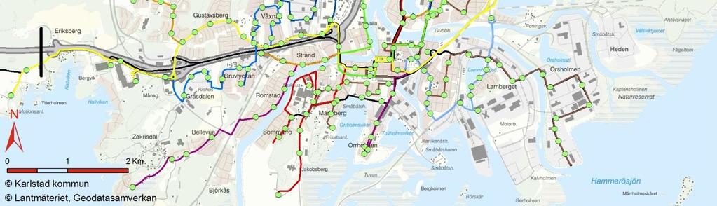 Trafikflöden Redovisade trafikflöden på E18 i Figur 22 utgår