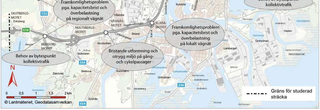 Brist på omledningsvägnät vid exempelvis olycka eller översvämning. Kollektivtrafik De trafiksäkerhetsproblem som beskrivits för fordonstrafiken gäller även busstrafiken.