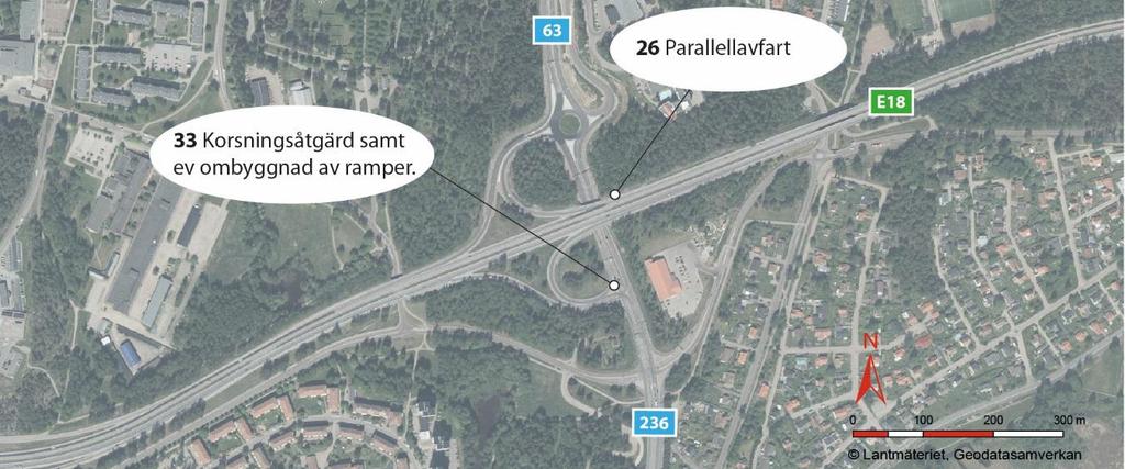 73 (94) Tabell 31. Åtgärdsförslag Bergmotet. BERGMOTET Beskrivning/kommentar: Åtgärdspaketet syftar till att förbättra framkomligheten och trafiksäkerheten i trafikplatsen.