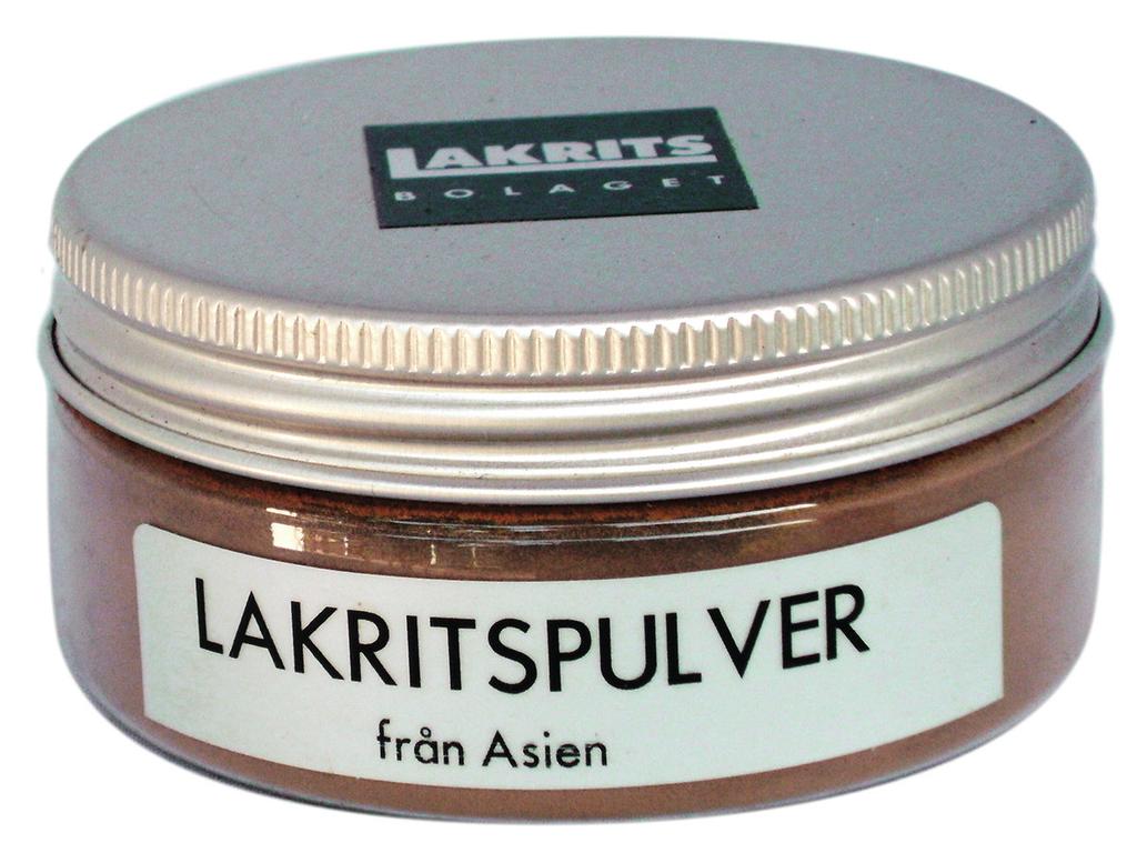 Lakritsrotspulver har en mild smak. Lakritspulver har en mer koncentrerad lakritssmak och lakritsgranulat ännu mer intensiv.