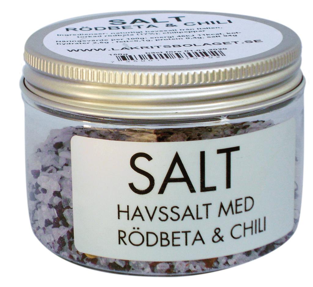 Havssalt med Rödbeta & Chili nettovikt 150g SALT-RC-010 Bara naturligt havssalt från