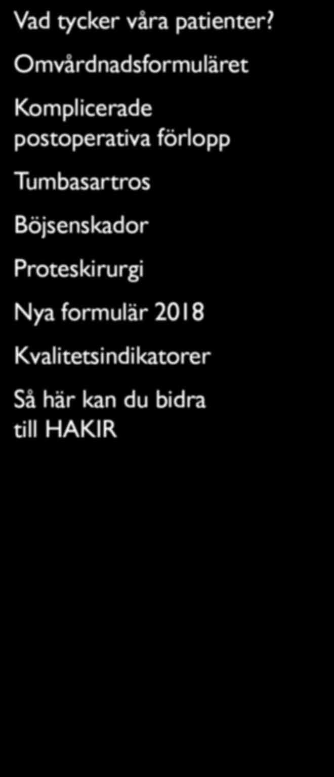 Tumbasartros Böjsenskador Proteskirurgi Nya formulär 218