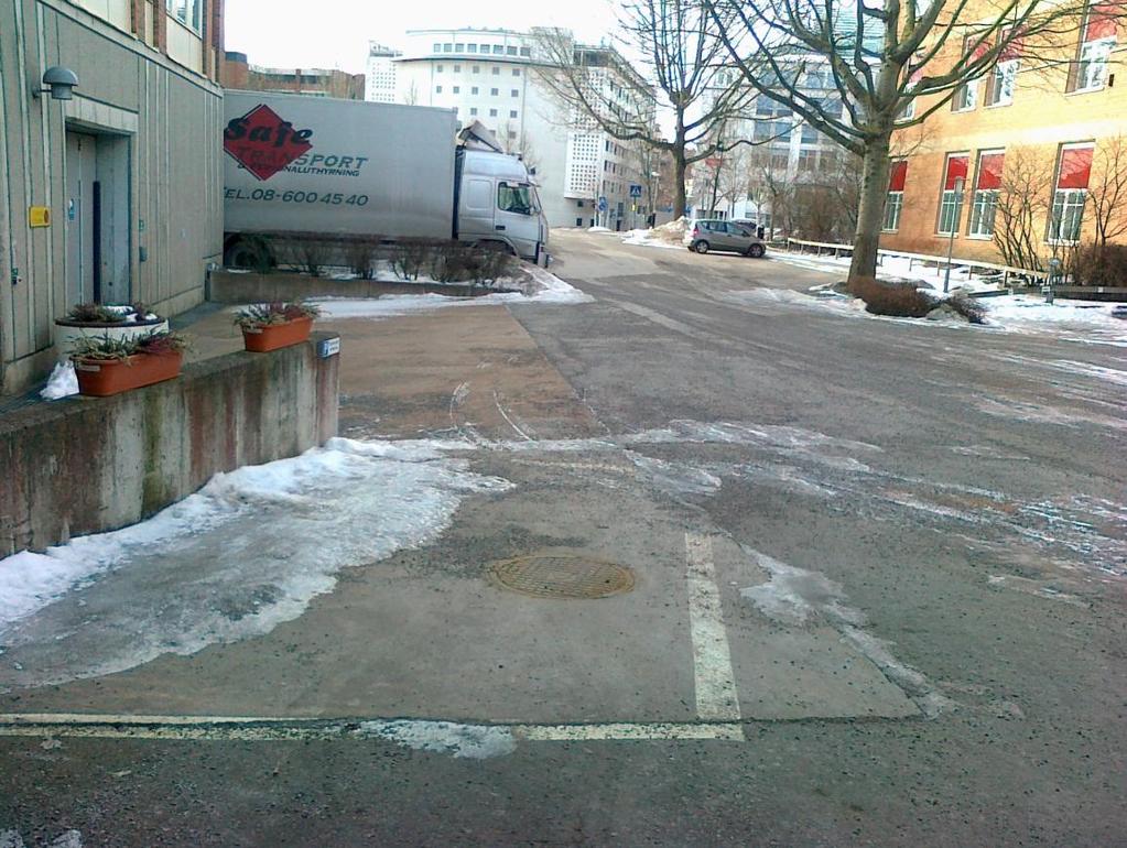 (kommande centrala stråket i den centrala delen av området).