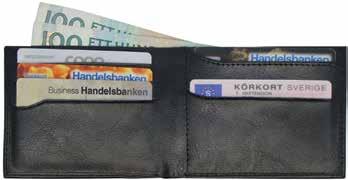 En praktisk plånbok i skinn med plats för 9