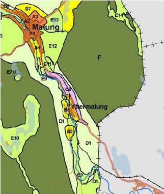 För sträckan norr om Yttermalung får sträckningen av vägen utredas vidare i kommande vägutredning innan kommunen bedömer det som möjligt att ta ställning i frågan.